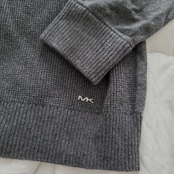 Michael Kors Cotton 1/4 Zip Waffle Sweater - Picture 4 of 6